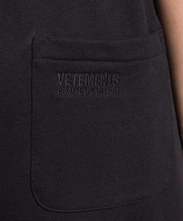 Vetements Black printed joggers