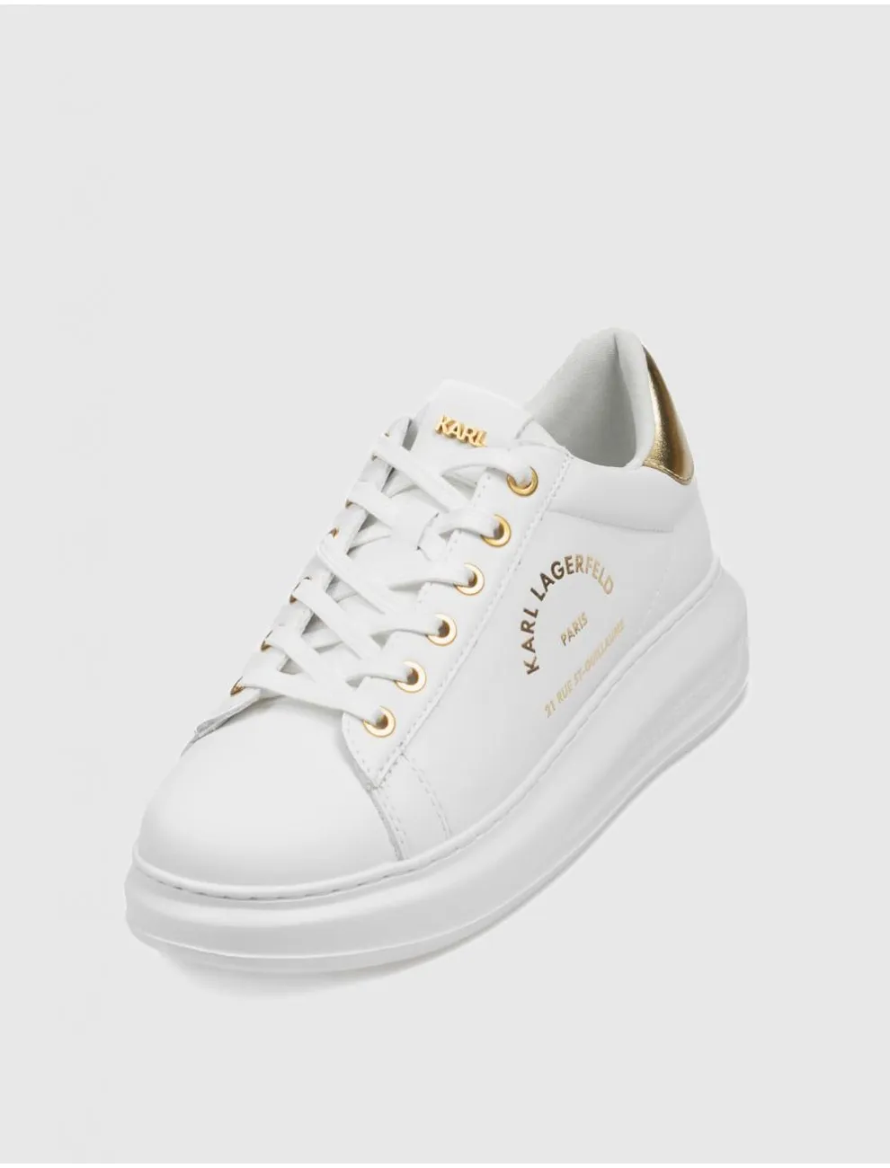 Zapatilla Karl Lagerfed Kapri Maison Karl Lace Blanco/oro