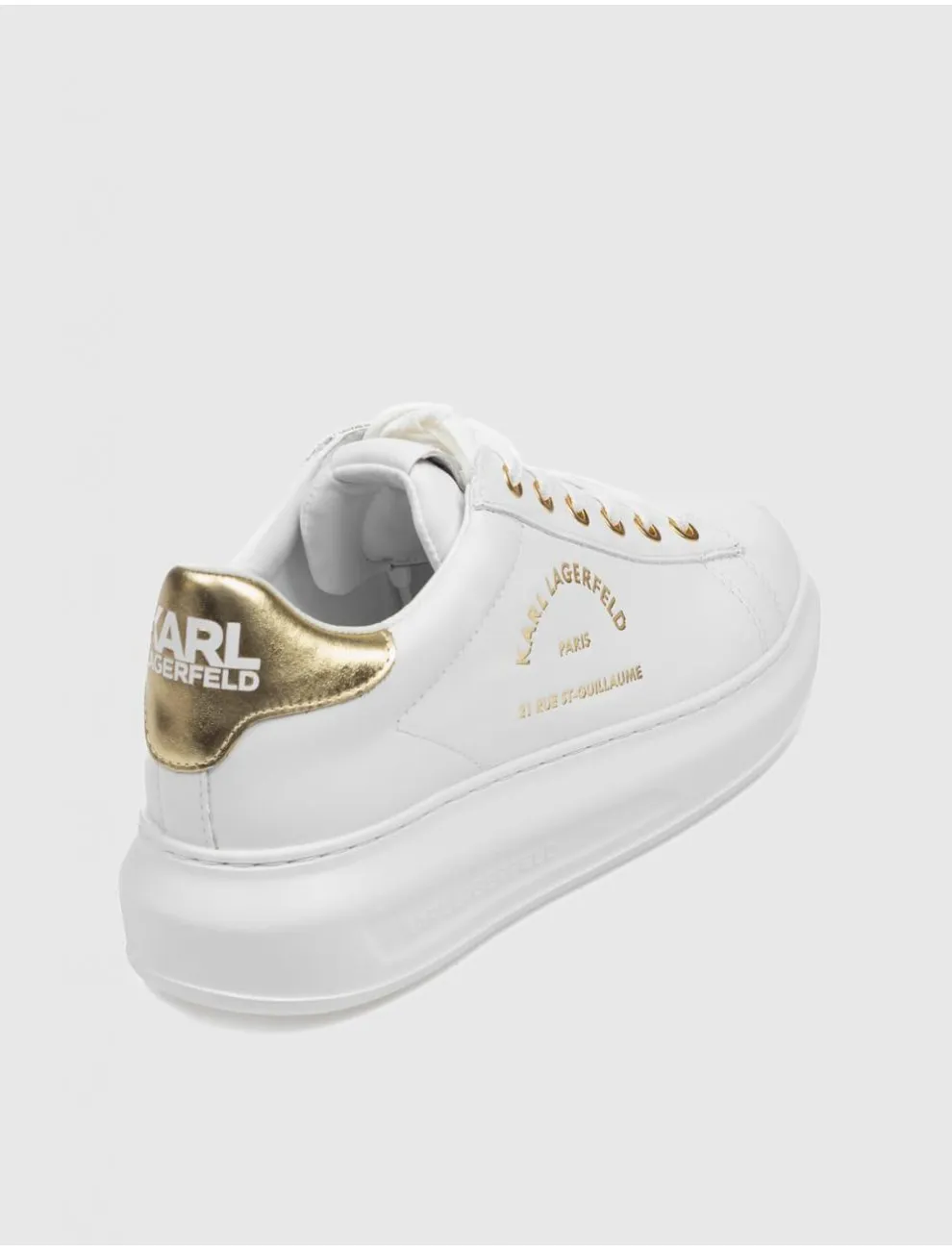 Zapatilla Karl Lagerfed Kapri Maison Karl Lace Blanco/oro