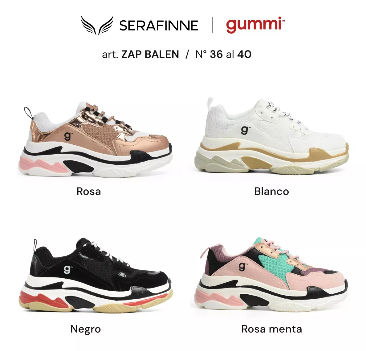 Zapatilla Plataforma Liviana  Mujer Gummi Serafinnne Balen 